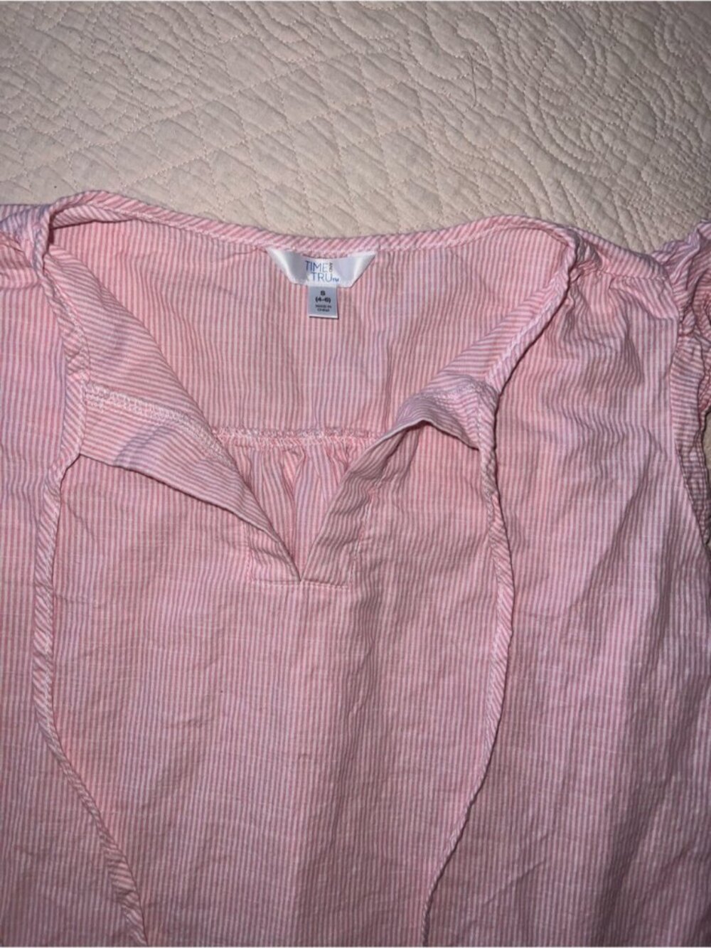 Pink Tie-Neck Ruffle Top - Picture 2 of 4